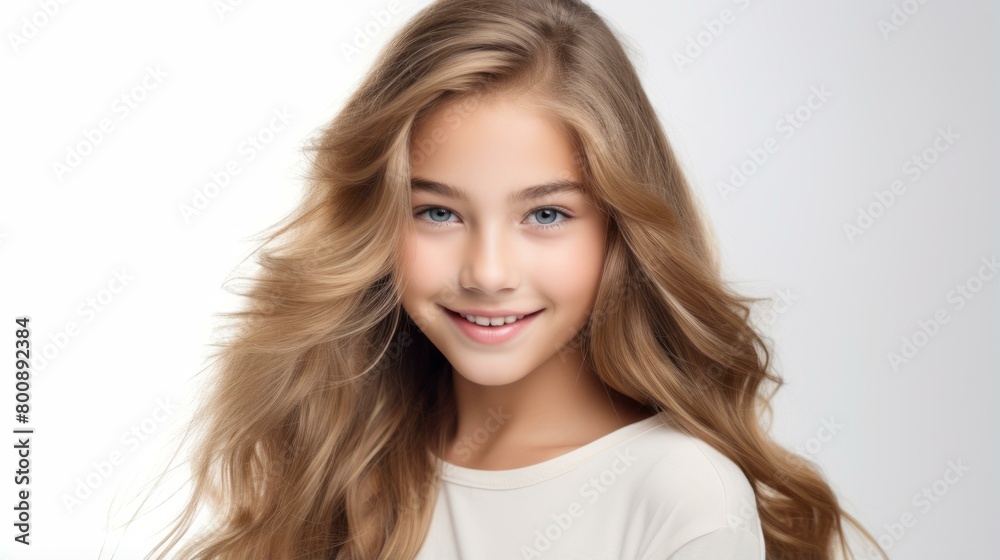 Portrait of a beautiful blonde girl with blue eyes smiling Portrait of a beautiful blonde girl with blue eyes smiling