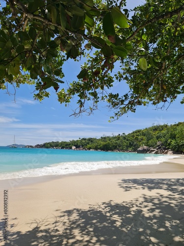 Baie Beau Vallon - tropical beach on island Mahe in Seychelles © Click on Pics