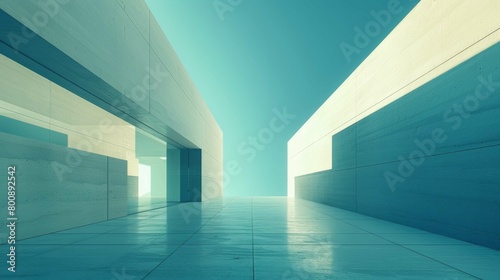 Serene Simplicity: Minimalistic Abstract Architecture