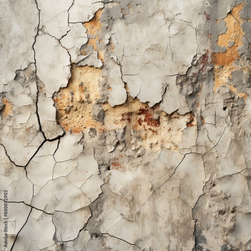 Obraz premium weathered wall texture with cracks and peeling paint