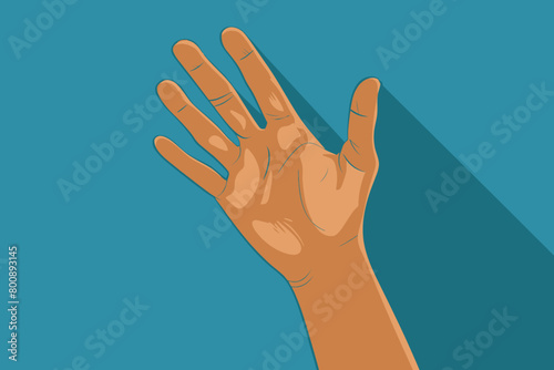 a simple flat illustration of an Hand, vector graphics