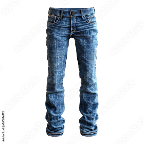 Jeans pant isolated on transparent background