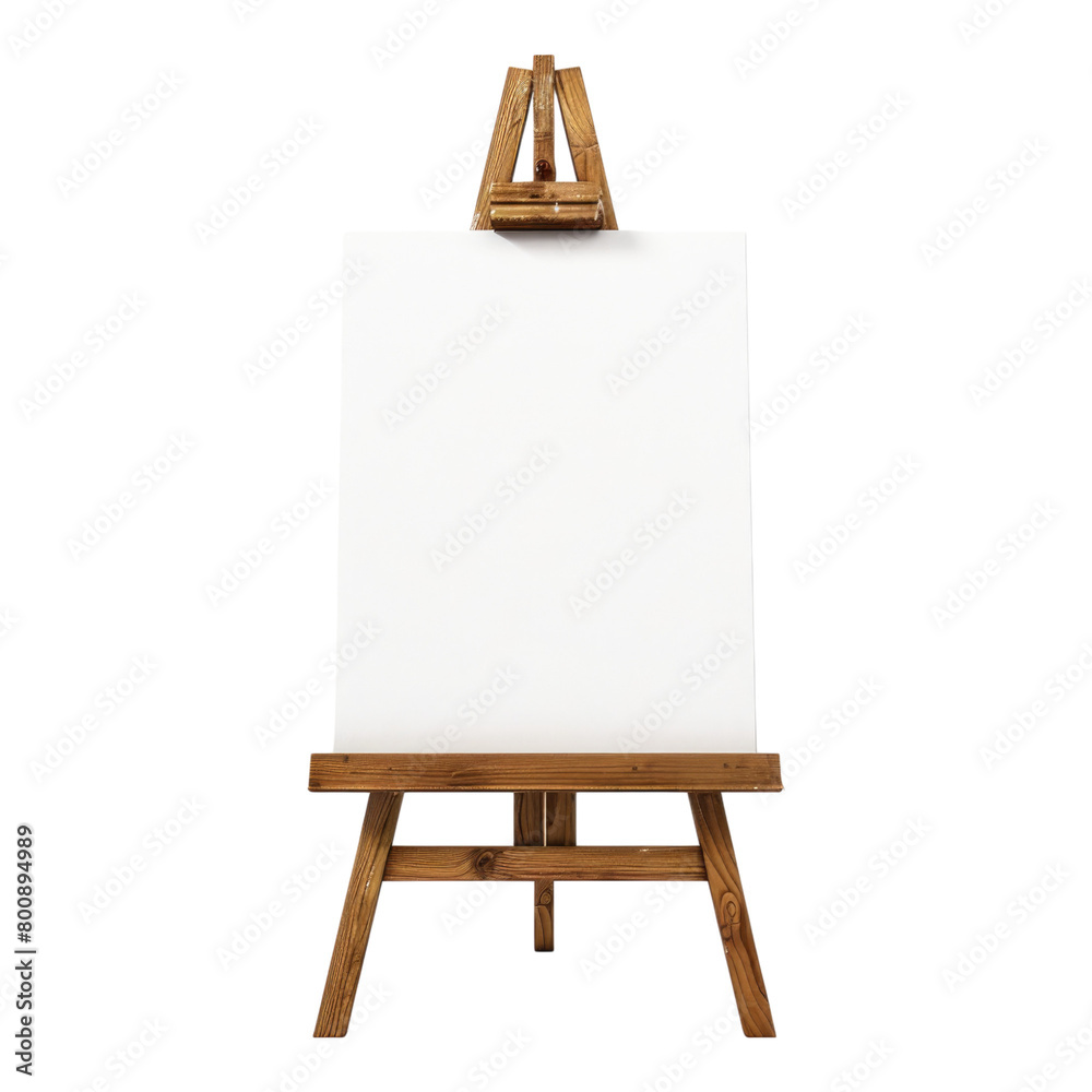 Easel board isolated on transparent background Easel board isolated on transparent background