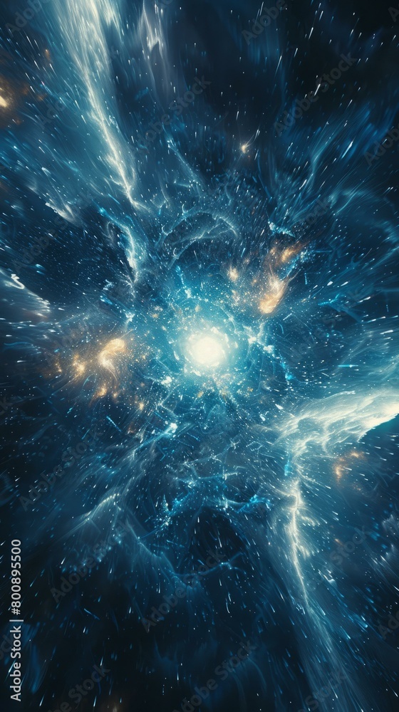 Blue and white space vortex illustration Blue and white space vortex illustration
