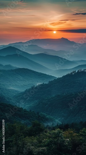 Blue Ridge Mountains at Sunset photo