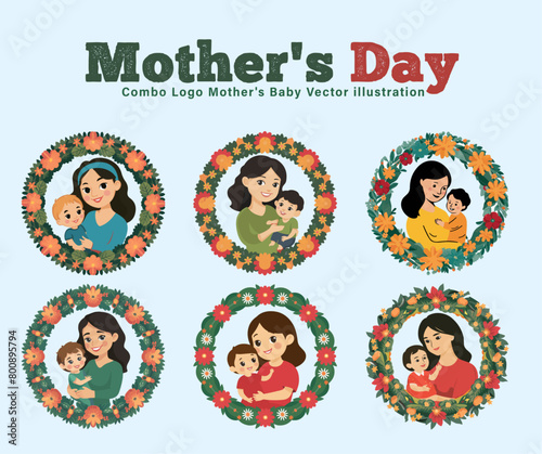 mother's day vector design. mother's day flat vector layout elemnet design