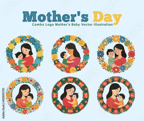 mother's day vector design. mother's day flat vector layout elemnet design