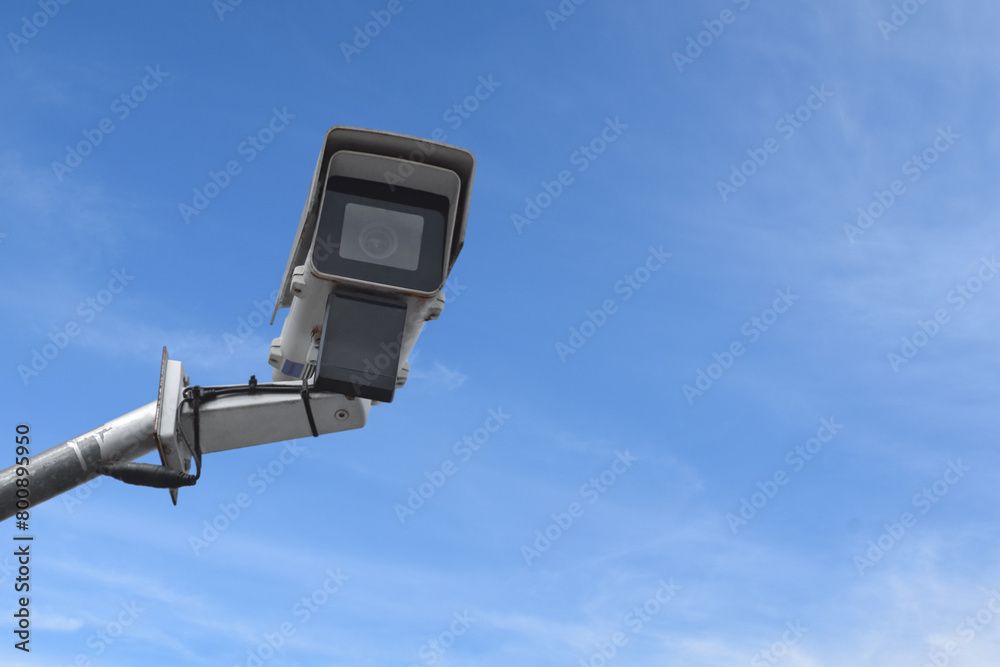 ip cctv camera installed on high metal post against bluesky to do security by monitoring technology to save human life, protect human's property and to store nature information, soft focus. ip cctv camera installed on high metal post against bluesky to do security by monitoring technology to save human life, protect human's property and to store nature information, soft focus.
