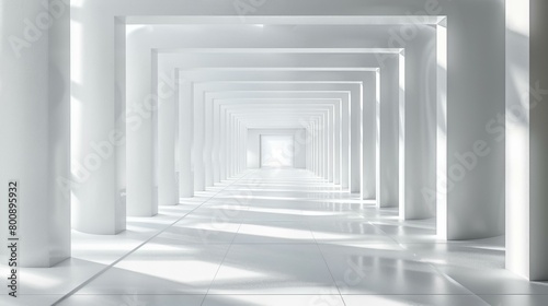 Futuristic White Corridor