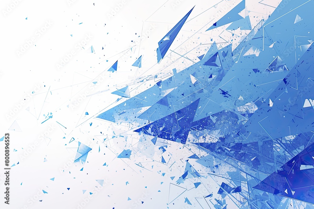 Naklejka premium Abstract Fractal Art Illustration with Geometric Shards and Vibrant Colors