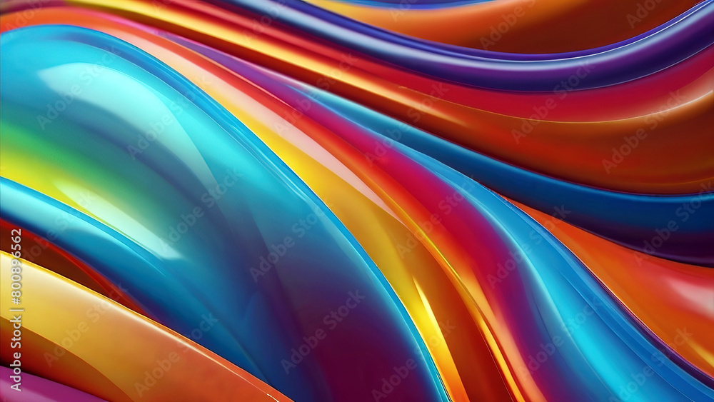 3d render of background of colorful wavy curves and smooth lines 3d render of background of colorful wavy curves and smooth lines