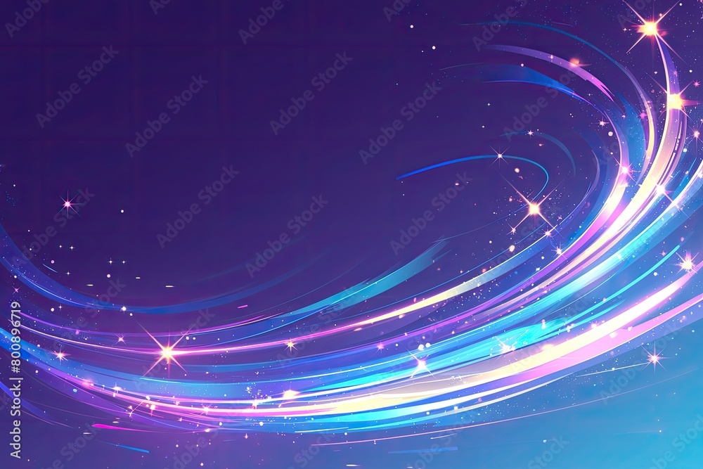 Obraz premium Vibrant Cosmic Art: Colorful Galaxy and Stars