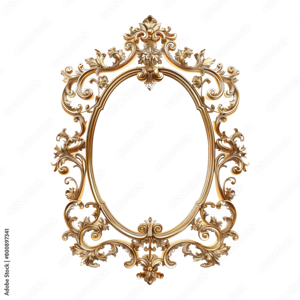 Mirror frame isolated on transparent background Mirror frame isolated on transparent background