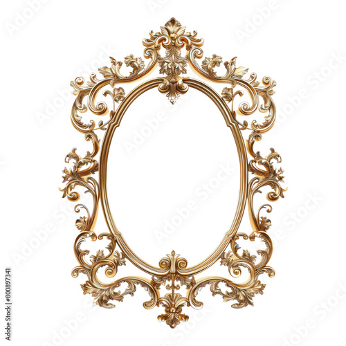 Mirror frame isolated on transparent background