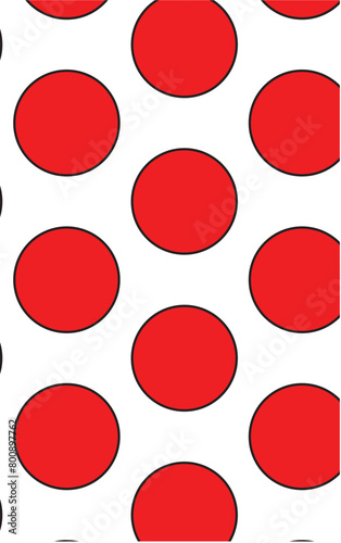 illustration of red circles designs