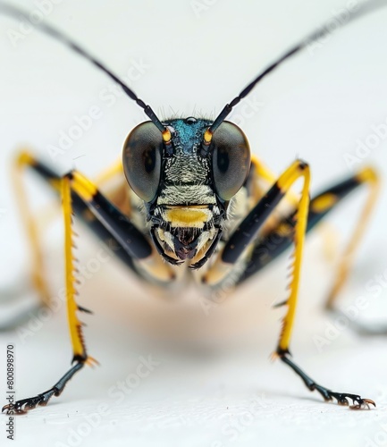 A macro photo of a wasp photo