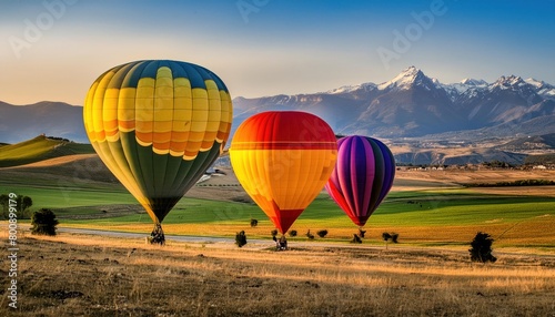 air balloons with different colors 