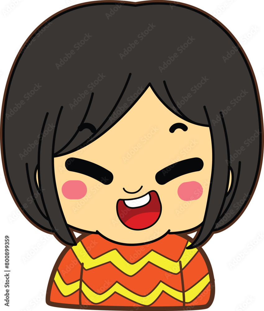 Variation of kids face from any race. Mongoloid race emoticon. Avatar of boy and girl kids.
Variation of kids face from any race. Mongoloid race emoticon. Avatar of boy and girl kids.