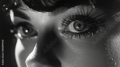 woman with a frightened look