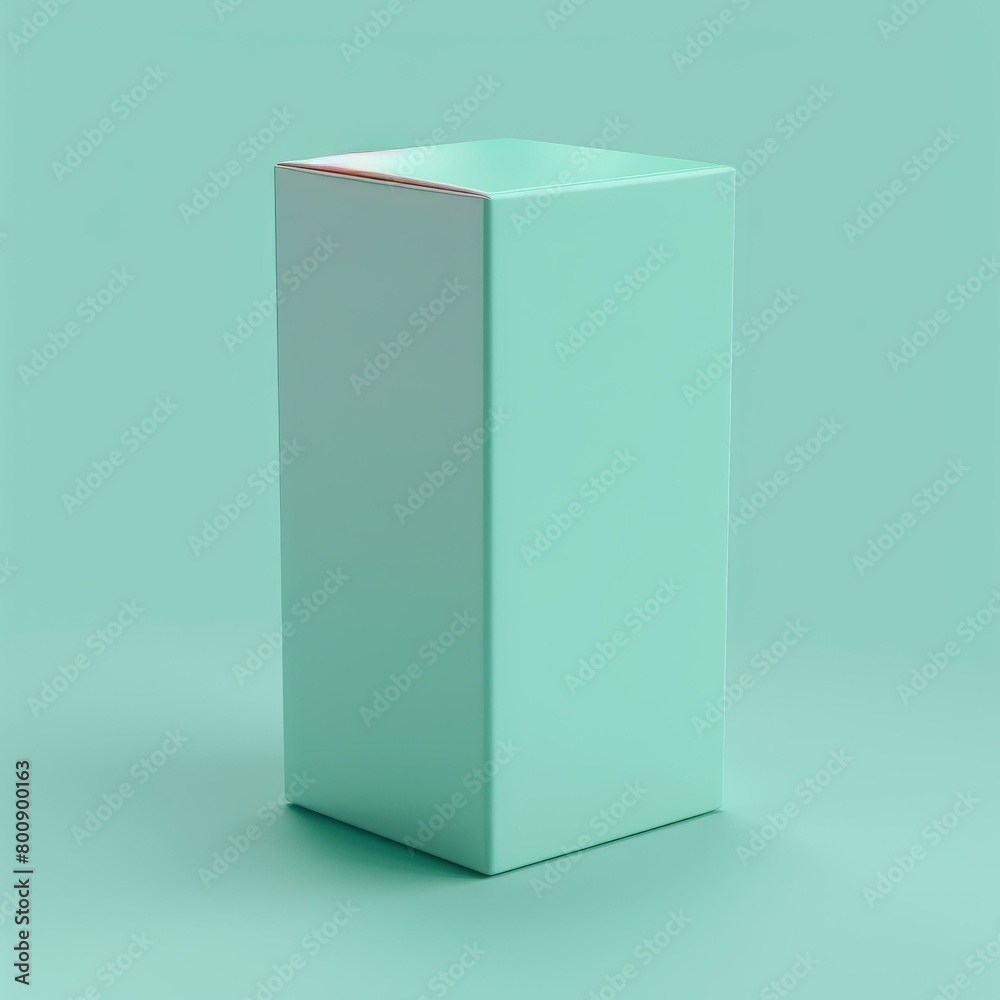 Light blue box on pastel green background Light blue box on pastel green background