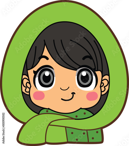
Variation of kids face from any race. Mongoloid race emoticon. Avatar of boy and girl kids.