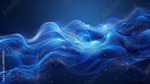 Modern abstract blue light wave background. Concept technology futuristic lines with light effect. Space for text. Motion lines modern design for cover, brochure, book, banner web, advertising, © Diana