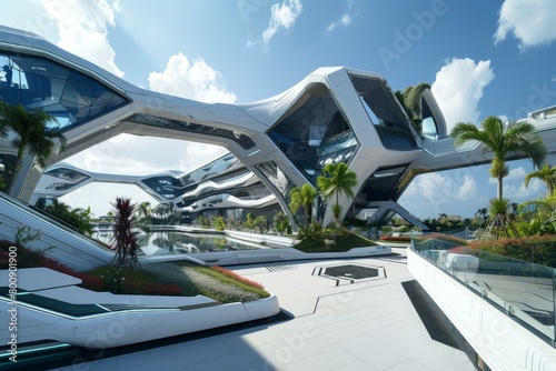 futuristic city architecture photo