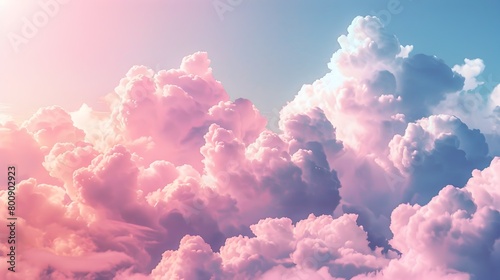 Pastel Aesthetic Sky A Dreamy Palette of Pink and Blue Clouds