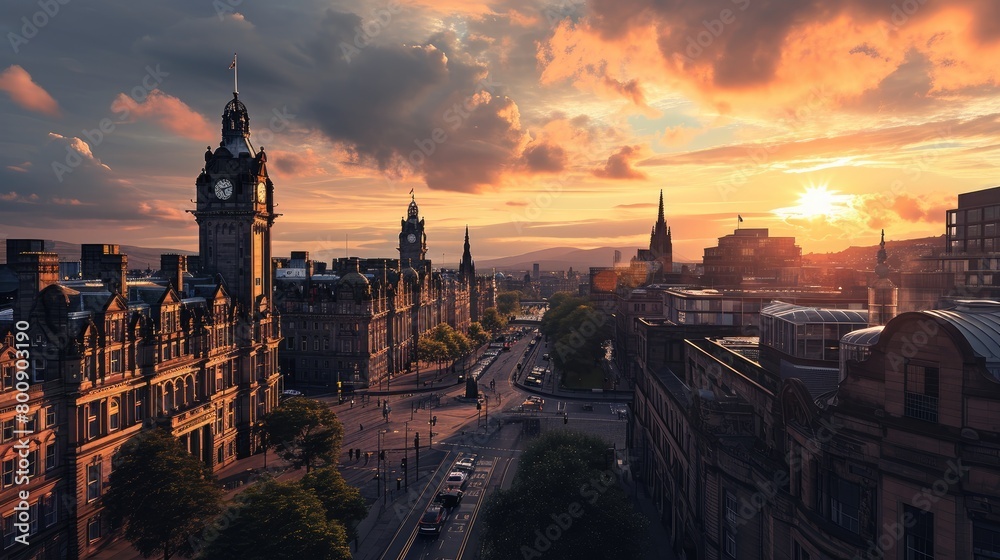 Naklejka premium TRNSMT Festival's Iconic Legacy in Glasgow. Generative Ai.