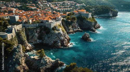 Croatia's Iconic Landmarks and Scenic Splendor. Generative Ai.