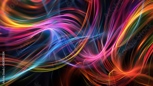 Multicolored lines intertwining in a dance of creativity and advancement.