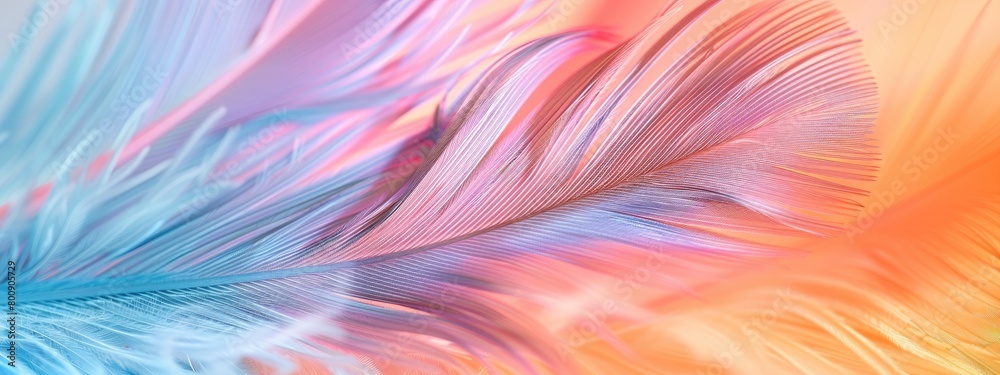 pastel colour feather abstract background.