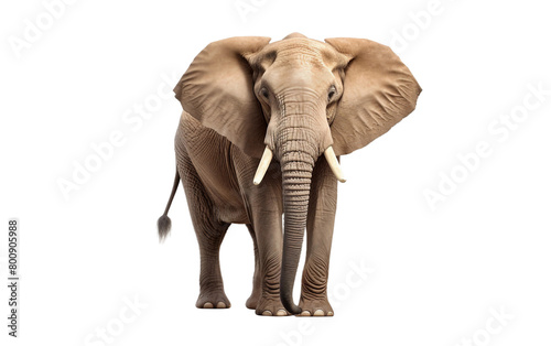 Graceful Elephant Art Isolated On Transparent Background PNG.