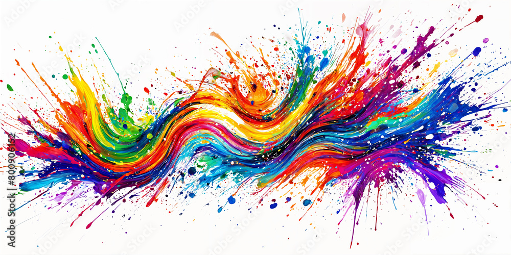 A vibrant, abstract splash of color with a dynamic, flowing design that resembles a wave or a river. A vibrant, abstract splash of color with a dynamic, flowing design that resembles a wave or a river.