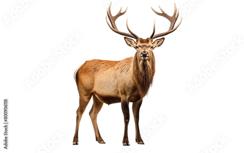 Wild Elk Graphic Isolated On Transparent Background PNG.