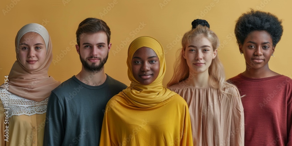 Studio portrait of a diverse group of young people Studio portrait of a diverse group of young people
