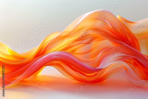 Orange translucent waves
