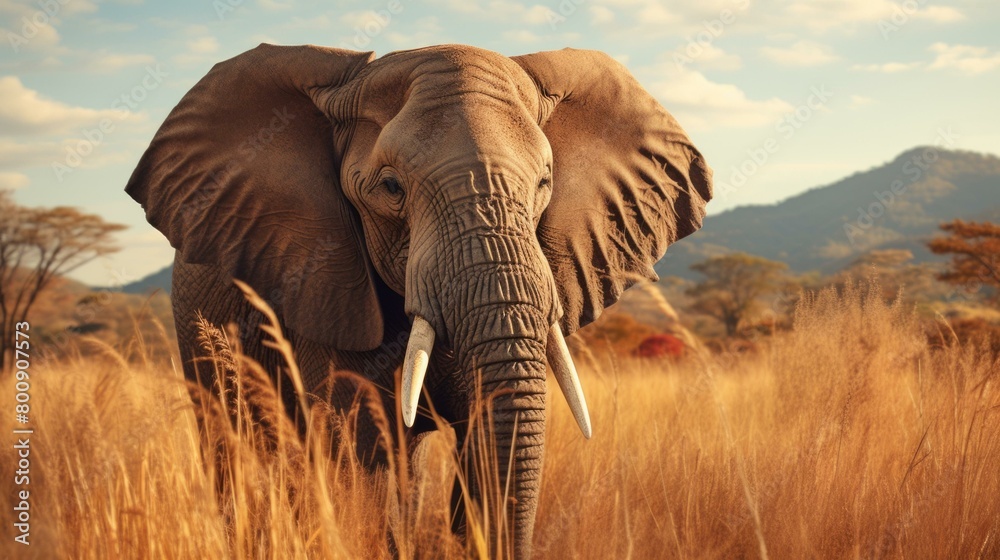 Elephant in the African Savanna