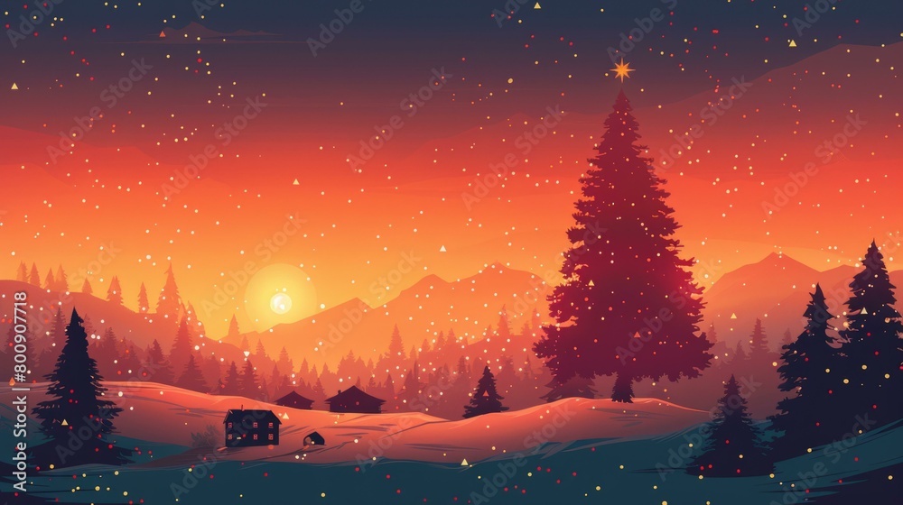 Snowy Christmas Landscape Snowy Christmas Landscape