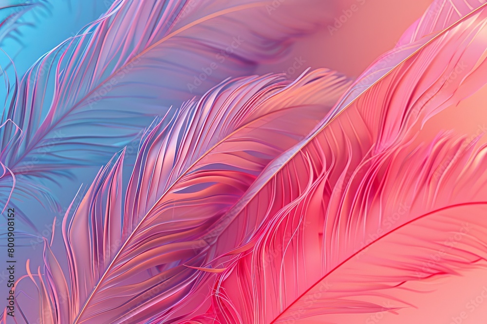 Fototapeta premium A colorful bird's wing with blue, red, and yellow feathers