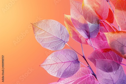 A leaf with a colorful hue is shown in the image