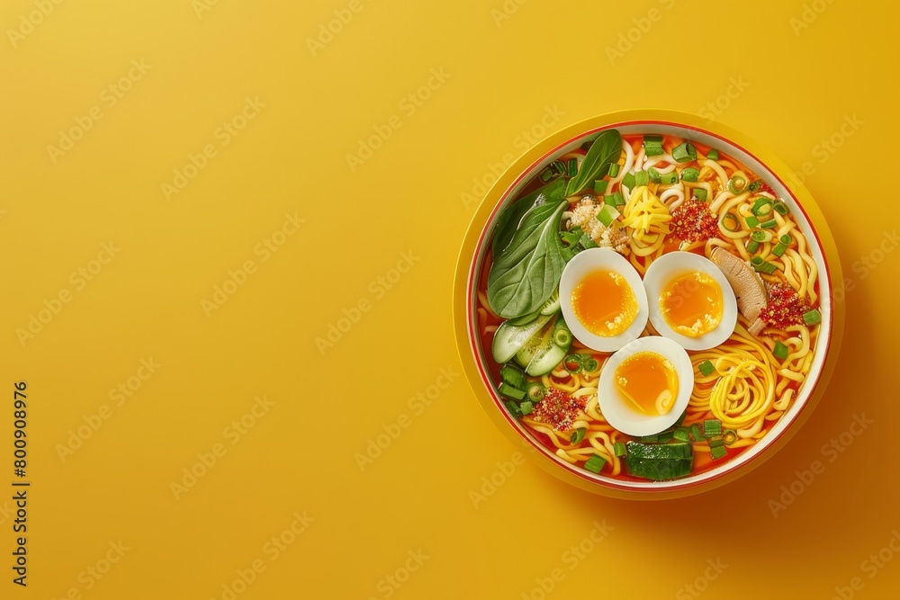 A bowl of ramen noodles with an egg on top A bowl of ramen noodles with an egg on top