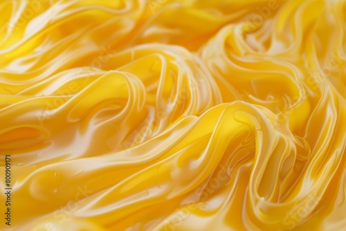 A close up of yellow noodles, with a focus on the texture