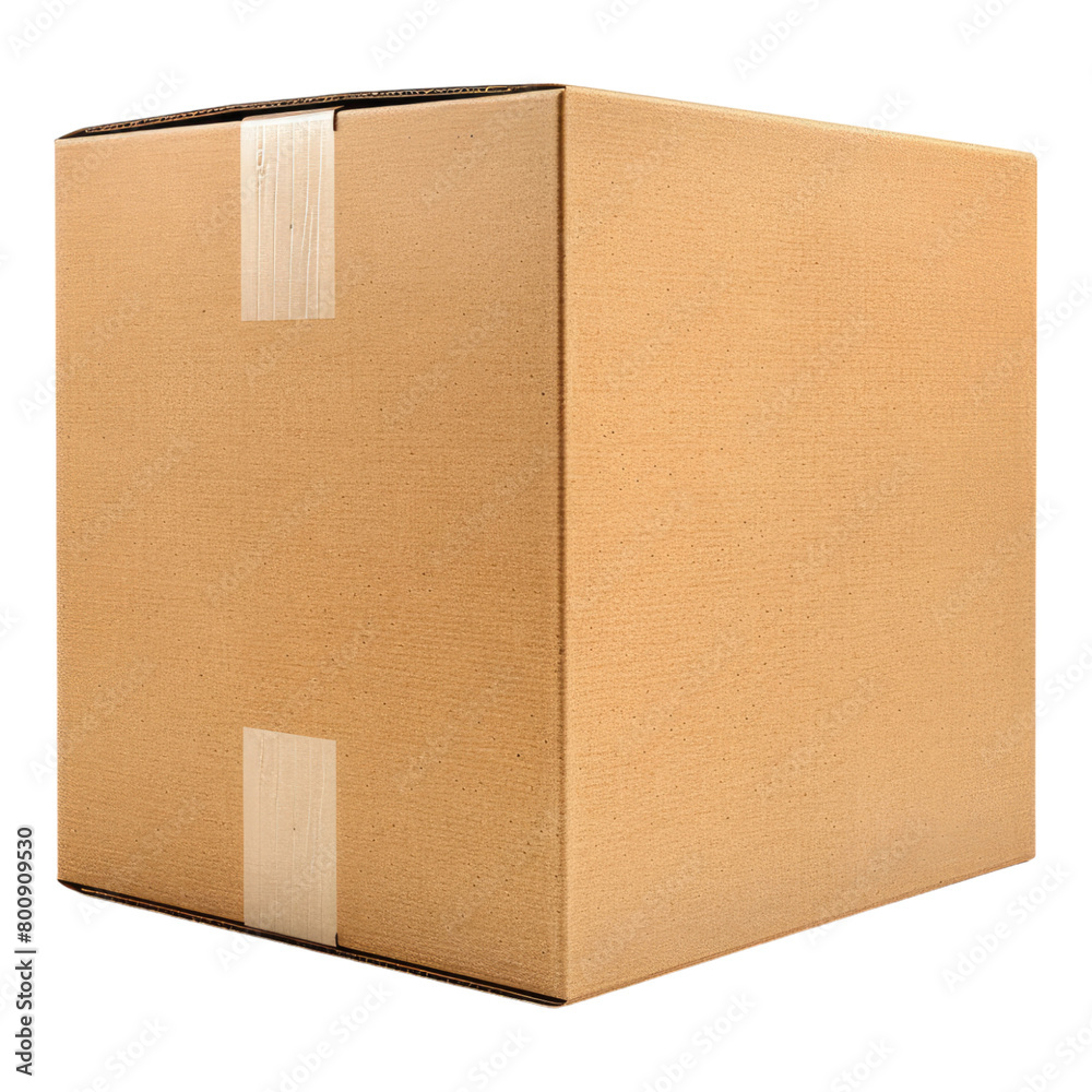 Carboard box isolated on transparent background