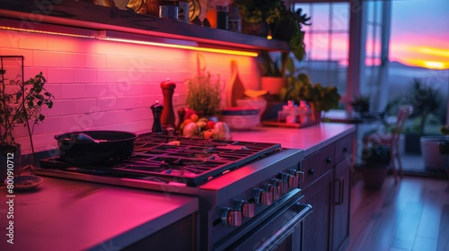Visualize a vibrant scene as the family experiments with new recipes, with pots and pans clattering on the stove in photo