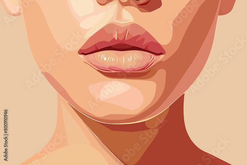 a simple flat illustration of an Skin, vector graphics