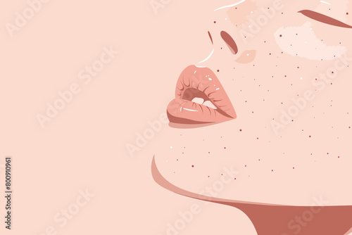 a simple flat illustration of an Skin, vector graphics