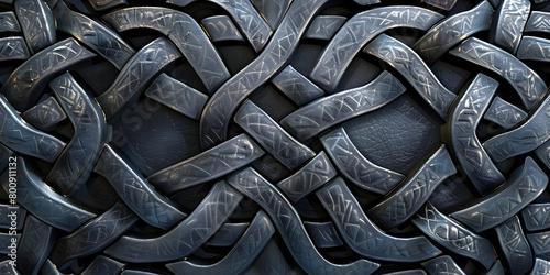 Metal chain block material background, A detailed close-up view of a metal object with a knot. This versatile image can be used in various contexts , Celtic Knot Background 