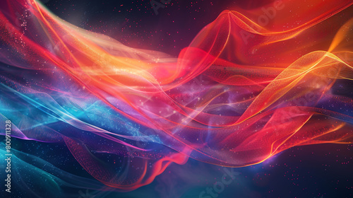 Luminous threads of color intertwining in a vibrant display of digital creativity and innovation.