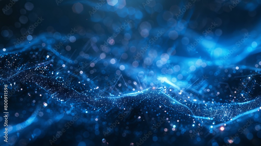 Blue Abstract Wavy Particles Background Blue Abstract Wavy Particles Background
